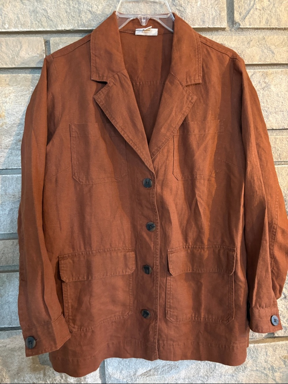 J. Jill Rust Relaxed Blazer Jacket
